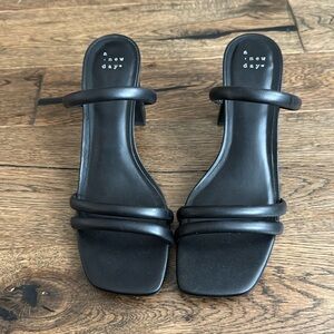 Open toe Black heels